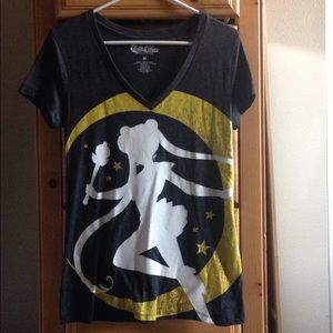 NWOT Stunning Sailor Moon Silhouette Shiny Tee